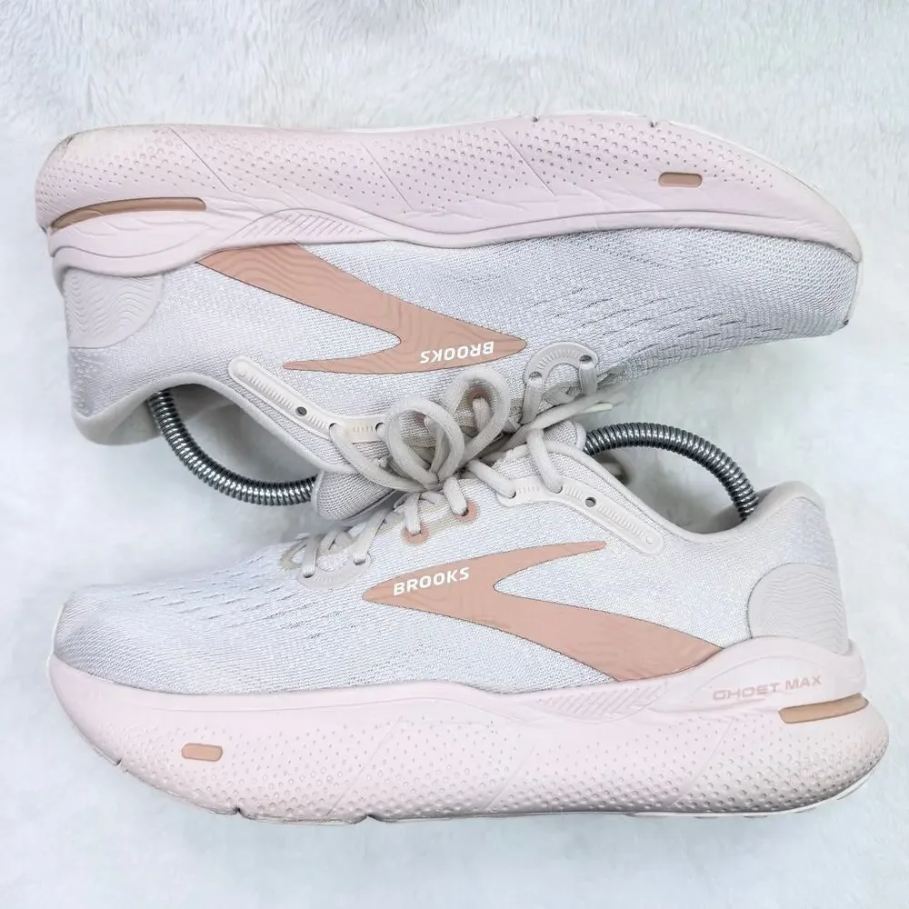 Brooks Ghost Max Womens Running Shoes Crystal Gray Tuscany Size 10 Athletic Shoe